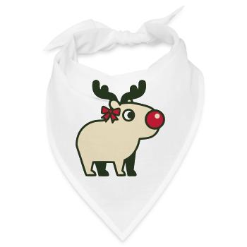 Rentier Rote Nase Icon - Bandana - Weiß - Vorne