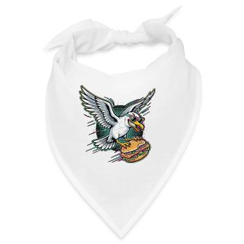 Fischbrötchen Möwe - Bandana - Weiß - Vorne