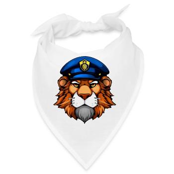 Löwe Polizei - Bandana - Weiß - Vorne