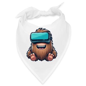 Bigfoot Sasquatch Süß Comic Cartoon VR Virtual Rea - Bandana - Weiß - Vorne