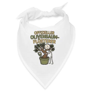 Olivenbaum Flüsterer - Bandana - Weiß - Vorne