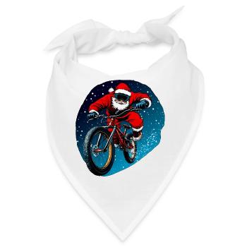 Downhill Biker Weihnachten - Bandana - Weiß - Vorne
