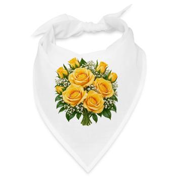Golden Rose Bouquet Glow - Bandana - Weiß - Vorne