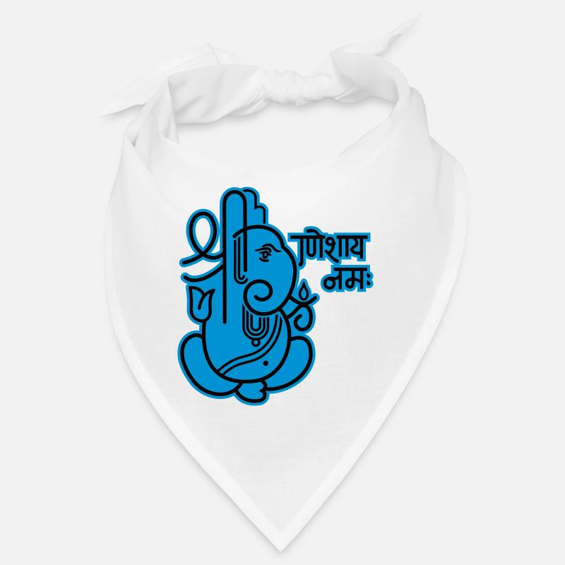 Ganesha Elephant No.05_2c - Bandana - blanc