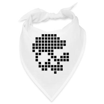 Digital-Schädel - Bandana - Weiß - Vorne