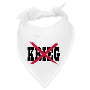 Gegen Krieg Antikrieg Peace - Bandana - Weiß - Vorne