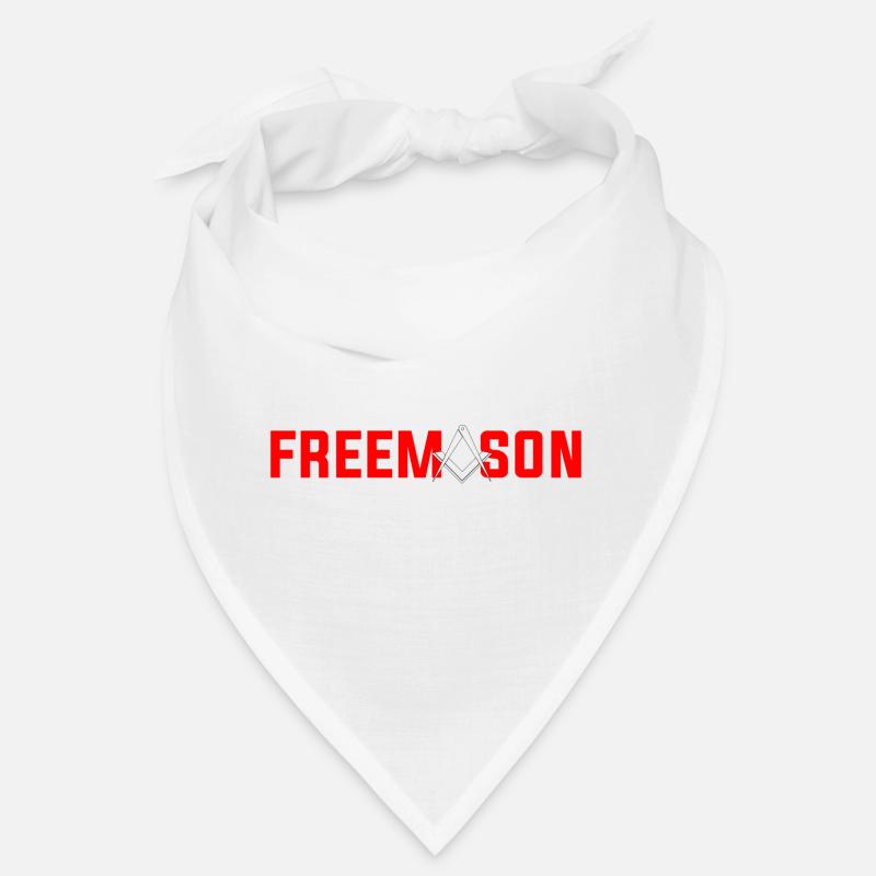 Compas d'angle franc-maçon FREEMASON - Bandana - blanc