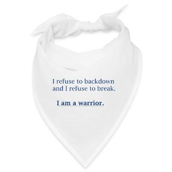 I Am A Warrior - Bandana - Weiß - Vorne