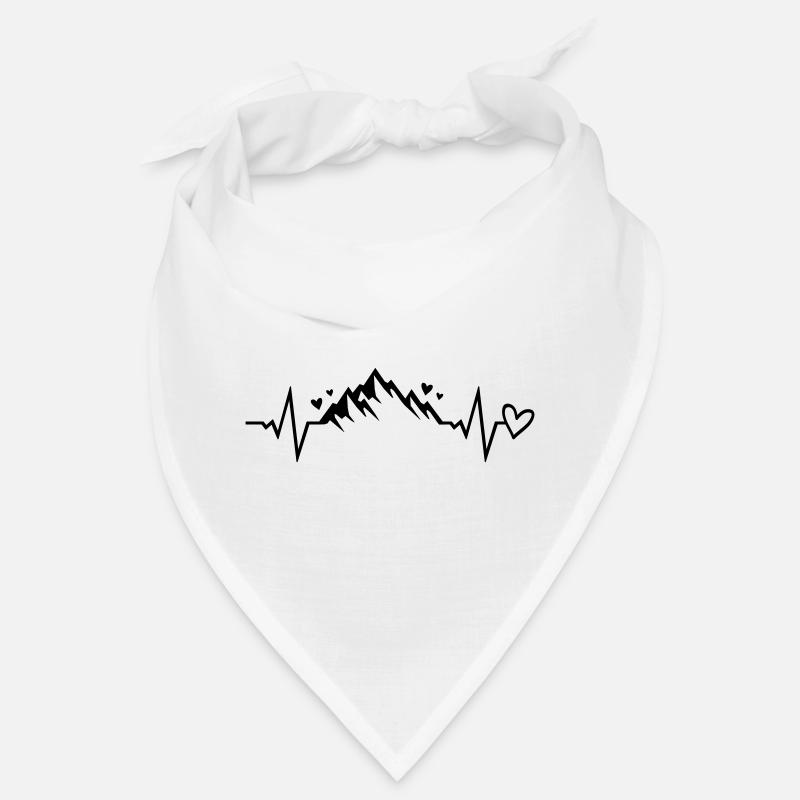heartbeat mountains pulse symbol Bandana