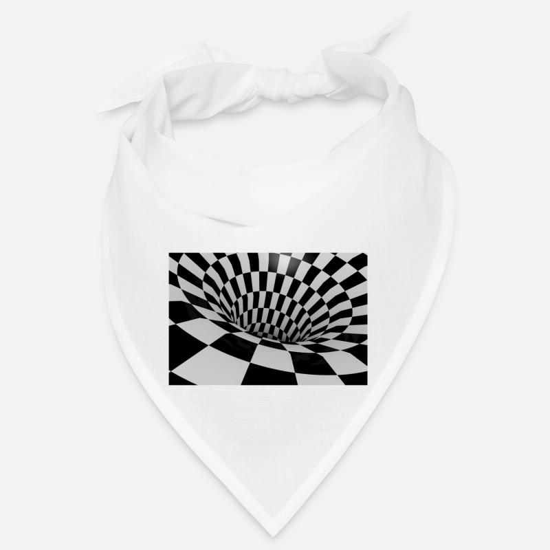 Optical Illusion 3D - Bandana - Weiß