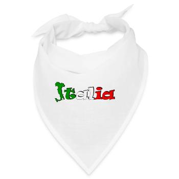 T-shirt logo Italia - Bandana - Weiß - Vorne