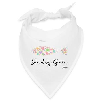 Christliches Saved by Grace - Bandana - Weiß - Vorne