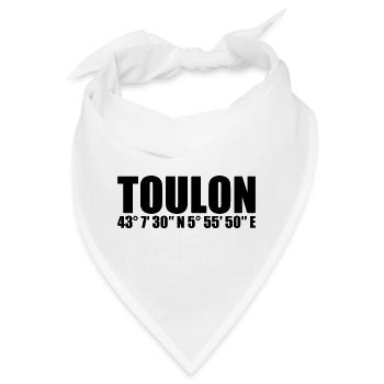 Toulon Koordinaten - Bandana - Weiß - Vorne