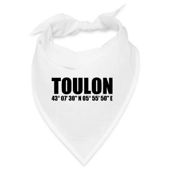 Toulon Koordinaten - Bandana - Weiß - Vorne