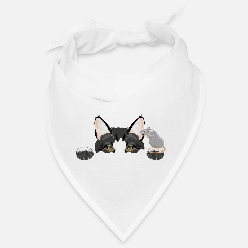Mouse tells secrets to a cat Bandana