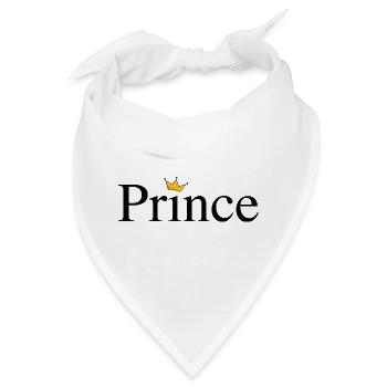 Prince mit Krone - Bandana - Weiß - Vorne