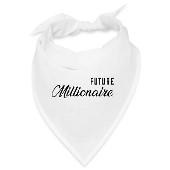 Future Millionaire Zukünftiger Millionär - Bandana - Weiß - Vorne