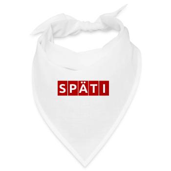 SPÄTI - Logo rot - Berliner Kultur - Nerd Humor - Bandana - Weiß - Vorne