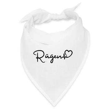 Rügen Herzschlag - Bandana - Weiß - Vorne