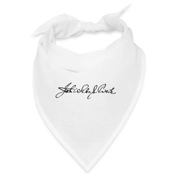 Johann Sebastian Bach Unterschrift - Bandana - Weiß - Vorne