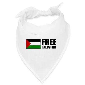 Free palestine - Bandana - Weiß - Vorne