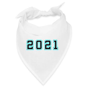 2021 Jahr Geburtstag - Bandana - Weiß - Vorne