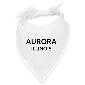Aurora Illinois USA - Bandana - Weiß - Vorne