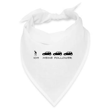 Ich und meine Follower | alter Mann, Altenheim - Bandana - Weiß - Vorne