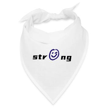 Lebendige -Grafik auf Textil - Bandana - Weiß - Vorne