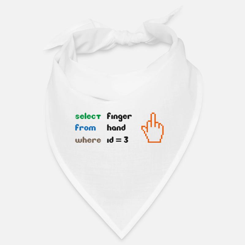 Funny SQL Query: 8-Bit Middle Finger for Geeks Bandana
