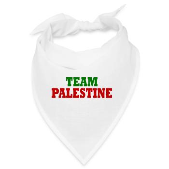 Palestina - team palestine - Bandana - Weiß - Vorne