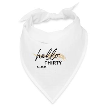 Hello Thirty – Est. 1995 🎉 - Bandana - Weiß - Vorne