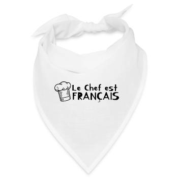 Der Chefkoch ist Franzose - Bandana - Weiß - Vorne