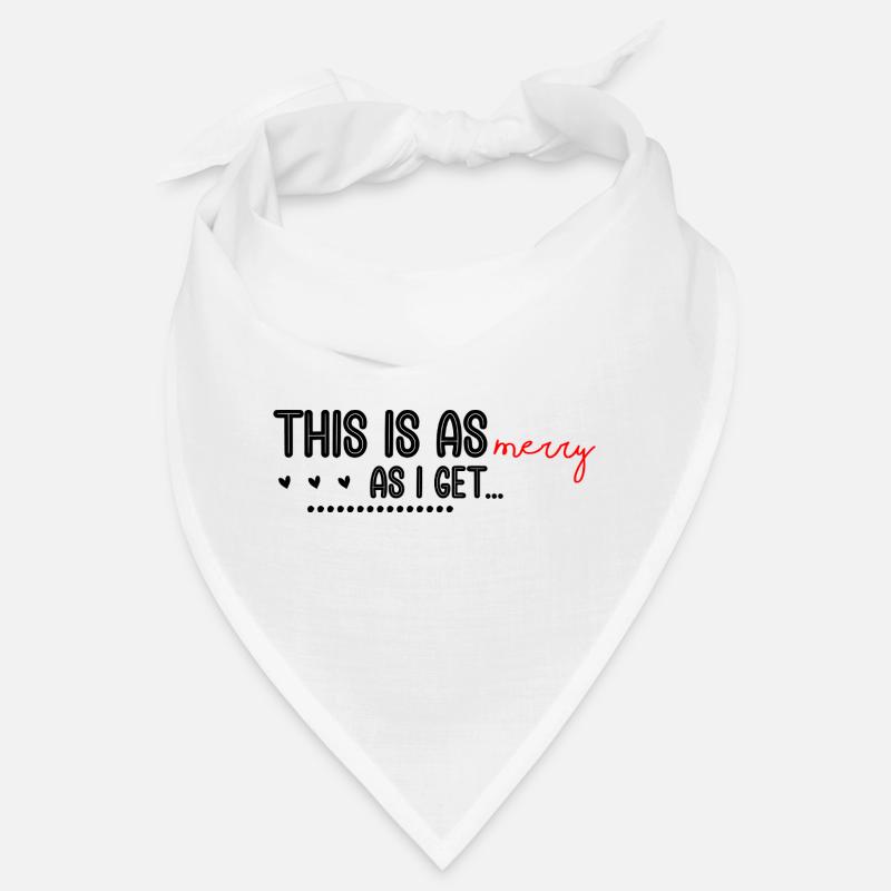 Merry Red Script Logo auf Schwarz Bandana