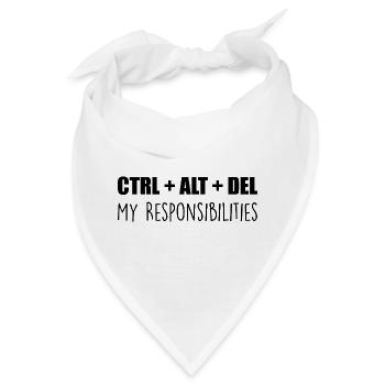 Strg + Alt + Entf: Meine Aufgaben - Bandana - Weiß - Vorne