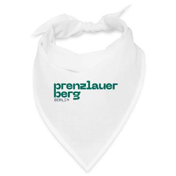 Prenzlauer Berg Berlin - Schönes, schlichtes Desig - Bandana - Weiß - Vorne