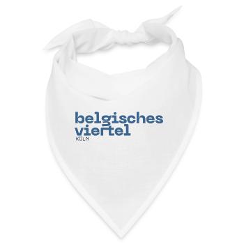 Belgisches Viertel - Köln Stadtteil - Bandana - Weiß - Vorne