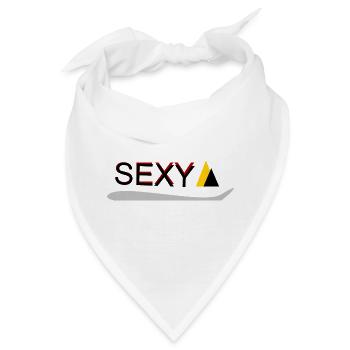 Sexy Typo Gelb-Akzent - Bandana - Weiß - Vorne