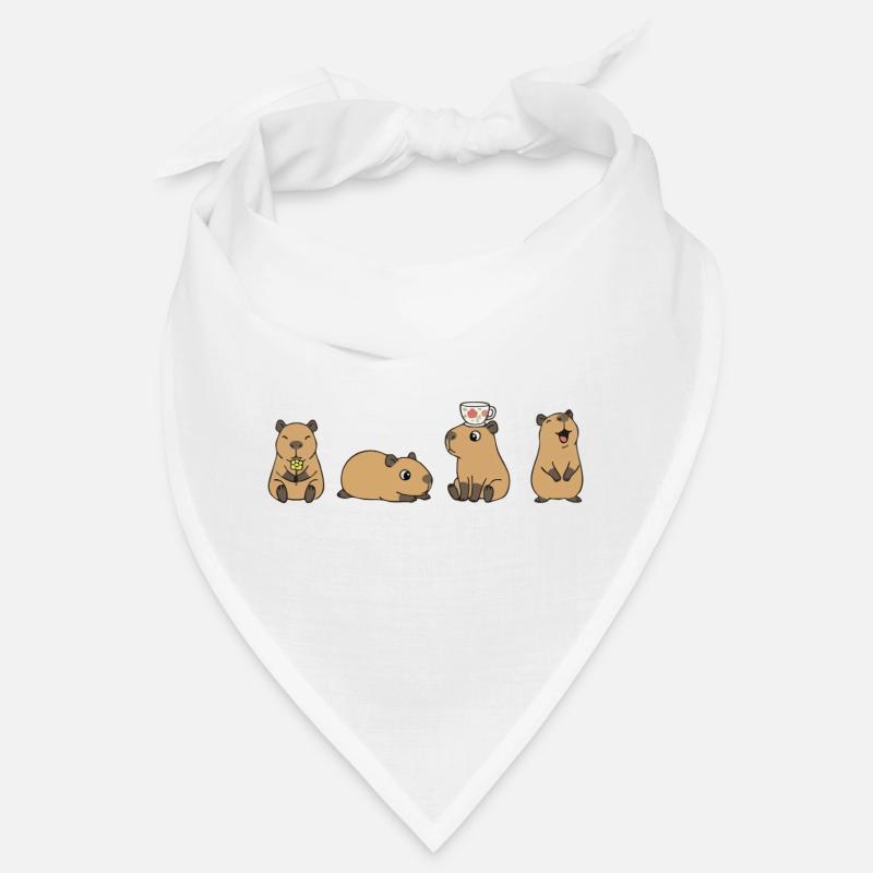 Capybara Tea Time Quartett Bandana
