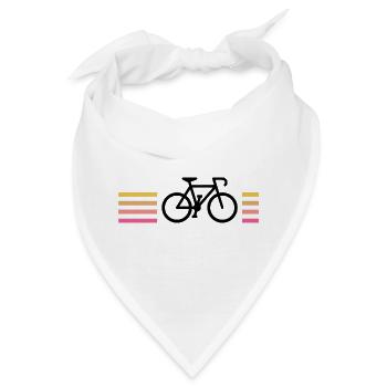 Black Bike Sunset Energetische Streifen - Bandana - Weiß - Vorne