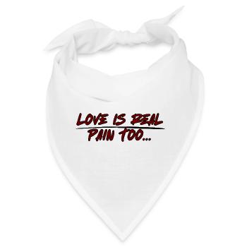 love is real - Bandana - Weiß - Vorne