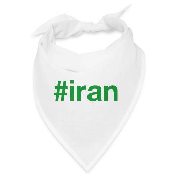 Iran Hashtag - Bandana - Weiß - Vorne