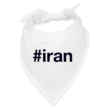 Iran Hashtag - Bandana - Weiß - Vorne
