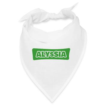 Geschenk für Alyssia - Bandana - Weiß - Vorne