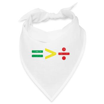 Juneteenth-Gleichheit ist größer als Spaltung - Bandana - Weiß - Vorne