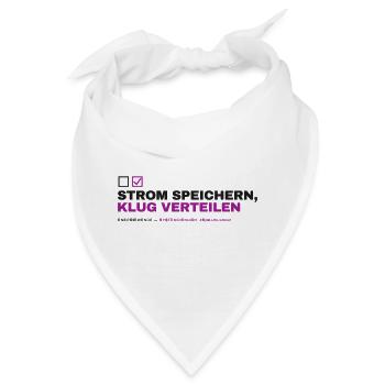 STROM SPEICHERN, KLUG VERTEILEN - Bandana - Weiß - Vorne