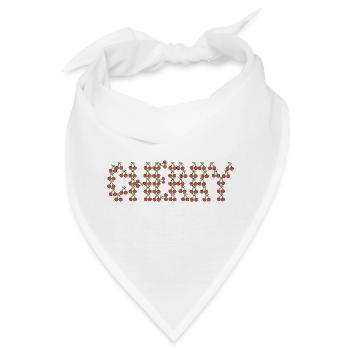 Kirschtypografie - Bandana - Weiß - Vorne