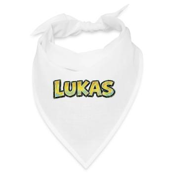 Lucas, Handgezeichnete Typografie - Bandana - Weiß - Vorne