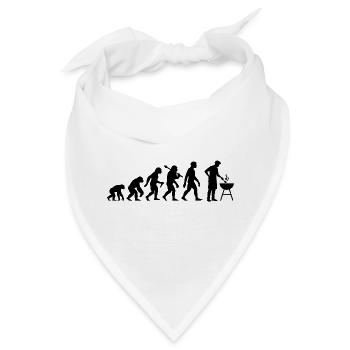 Grillen Evolution für BBQ Grillteufel - Bandana - Weiß - Vorne