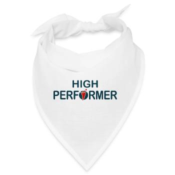 High Performer – Starkes Motiv - Bandana - Weiß - Vorne
